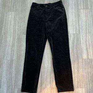 LRL Lauren Jeans Co Ralph Lauren Dark Gray Velvet Pants Womens 10